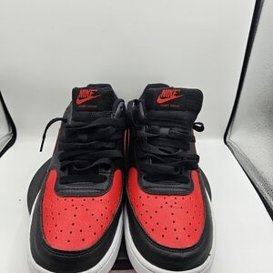 Nike Court Vision Low Red and Black Sneakers